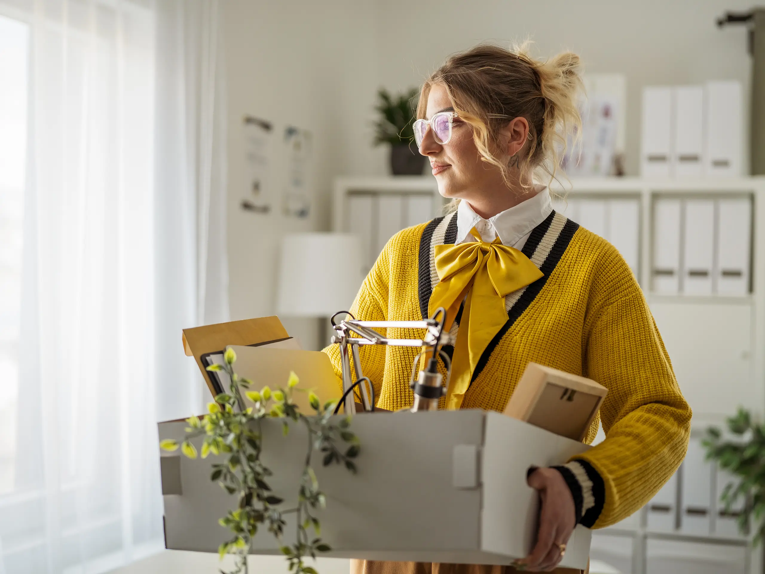 Employee leaving office