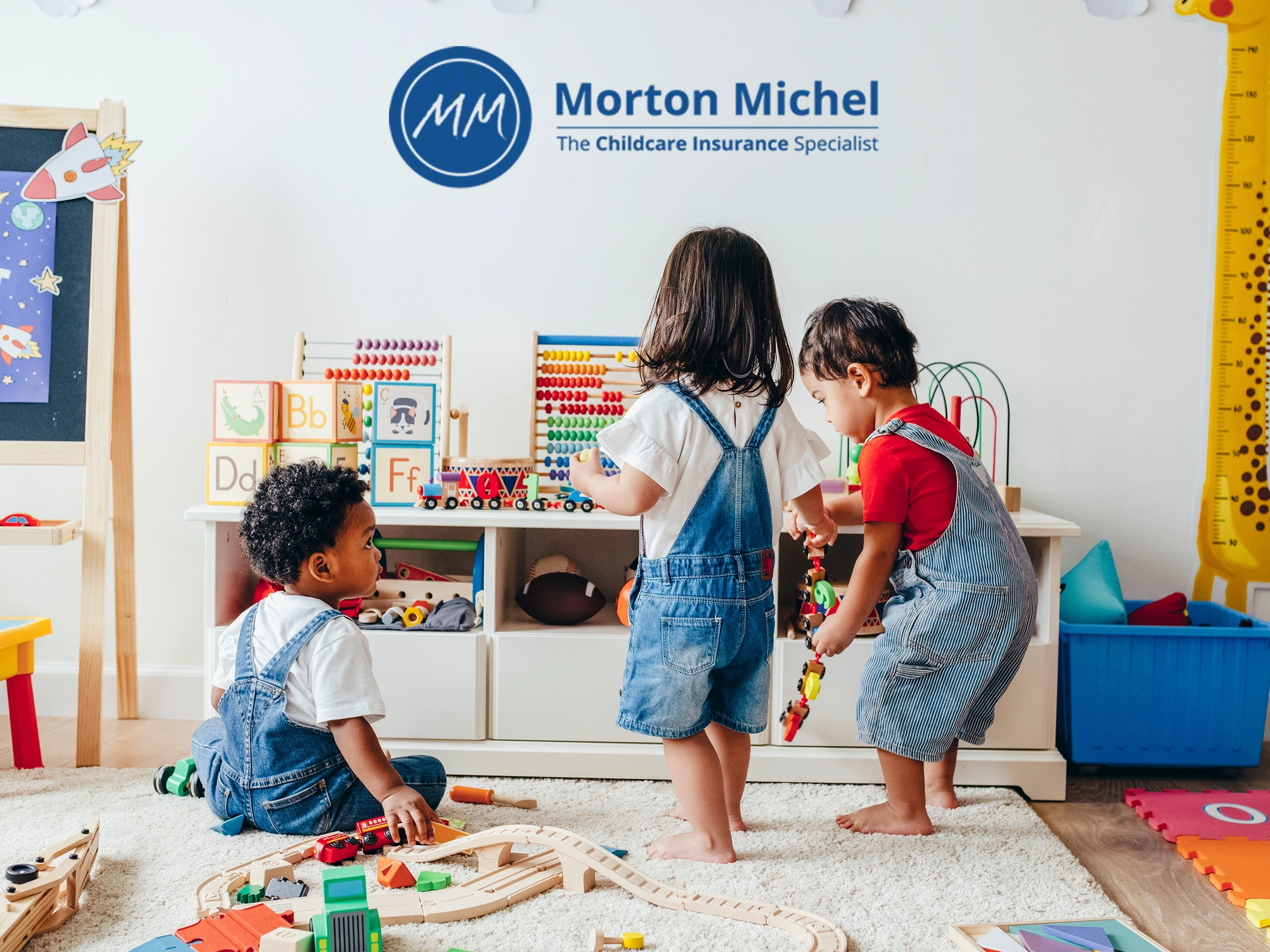 Young children enjoying in the playroom