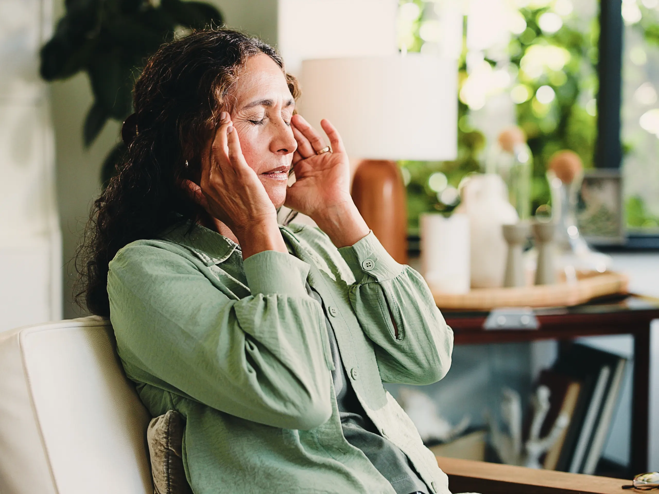 Woman not feeling well