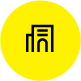 Business _2x Yellow Circle A yellow circle with an office block building icon in