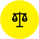 Justice _2x Yellow Circle A yellow circle with scales of justice icon in