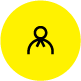 Lawyer Barrister _2x Yellow Circle A yellow circle with a lawyer solicitor barrister icon in