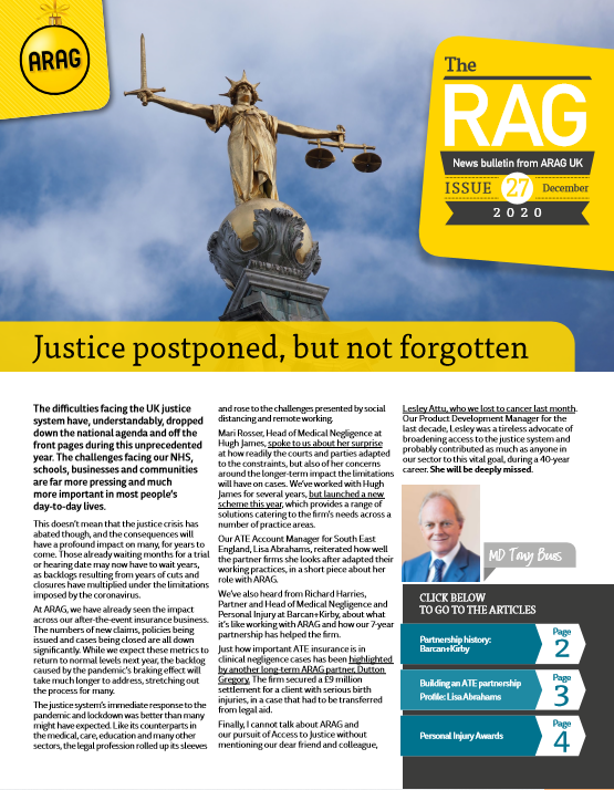 The Rag Dec 2020 Front Page